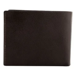 Portfel męski ze skóry koziej Wings, 11 x 13 x 2 cm, RFID, z kieszenią na monety, brązowy