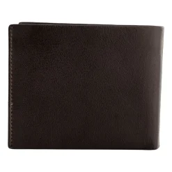 Portfel męski ze skóry koziej Wings, 11 x 13 x 2 cm, RFID, brązowy