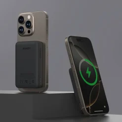 Powerbank Aukey PB-MS04, MagSafe, 10000 mAh, szary