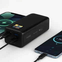 Powerbank Blow PB 30B, 27000 mAh, 140 W, z wyświetlaczem, czarny