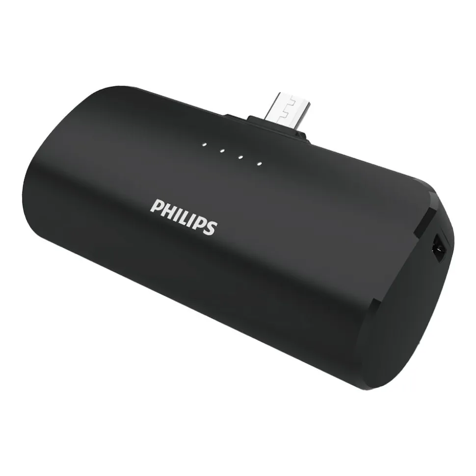 Powerbank Philips DLP2510U/00, micro-USB, 2500 mAh, 10 W, czarny