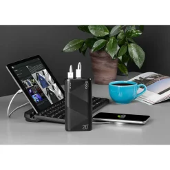 Powerbank Tracer Amos, 20000 mAh, 20 W, czarny