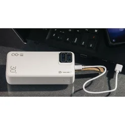 Powerbank Tracer Blaze, 30000 mAh, 65 W, biały