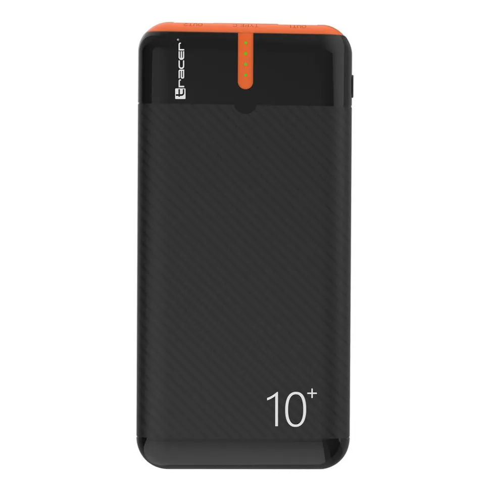 Powerbank Tracer EnerGo, 10000 mAh, czarno-pomarańczowy