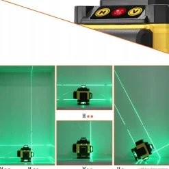 Poziomica laserowa 4D Extralink, akumulatorowa, czarna