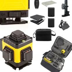 Poziomica laserowa 4D Extralink, akumulatorowa, czarna