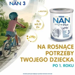 Produkt na bazie mleka NAN Optipro Plus 3 HMO, po 1. r.ż., 800 g