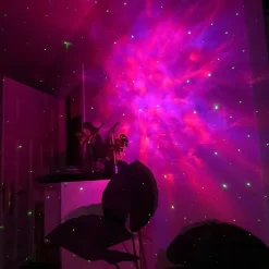 Projektor gwiazd LED, z głośnikiem Bluetooth, z pilotem, grafitowy