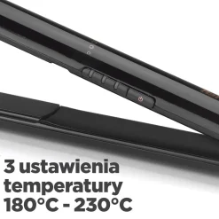 Prostownica BaByliss Smooth Finish 230 ST250E, 41 W, czarna