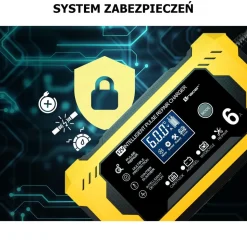 Prostownik automatyczny 12V/6A Tracer DT126, z funkcją diagnozy i regeneracji