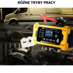 Prostownik automatyczny 12V/6A Tracer DT126, z funkcją diagnozy i regeneracji