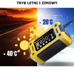 Prostownik automatyczny 12V/8A Tracer DT128, z funkcją diagnozy i regeneracji