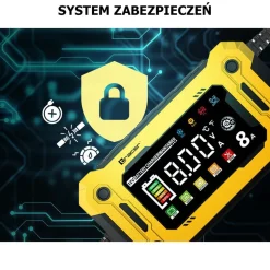 Prostownik automatyczny 12V/8A Tracer DT128, z funkcją diagnozy i regeneracji