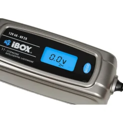 Prostownik do akumulatora IBOX, 6/12 V 4 A, ekran z podświetleniem