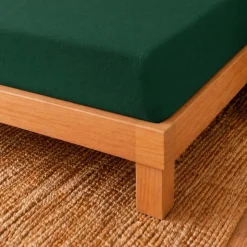 Prześcieradło z gumką 140 x 200 cm Pation Home Nexa, zielone