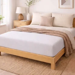 Prześcieradło z gumką 180 x 200 cm Pation Home Nexa, jasnoszare