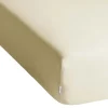 Prześcieradło z gumką 80-90 x 200 cm Restilo Amber, beżowe