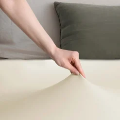 Prześcieradło z gumką 80-90 x 200 cm Restilo Amber, beżowe