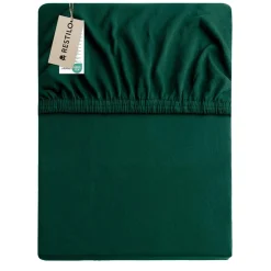 Prześcieradło z gumką 80-90 x 200 cm Restilo Amber, zielone