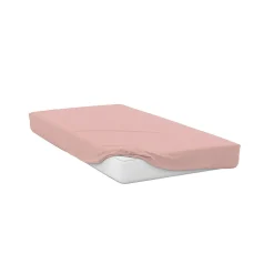 Prześcieradło z gumką 140 x 200 x 25 cm Soft Jersey, różowe
