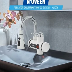 Przedłużka do baterii dwufunkcyjna Noveen XL1076, srebrna