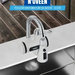 Przedłużka do baterii dwufunkcyjna Noveen XL1076, srebrna