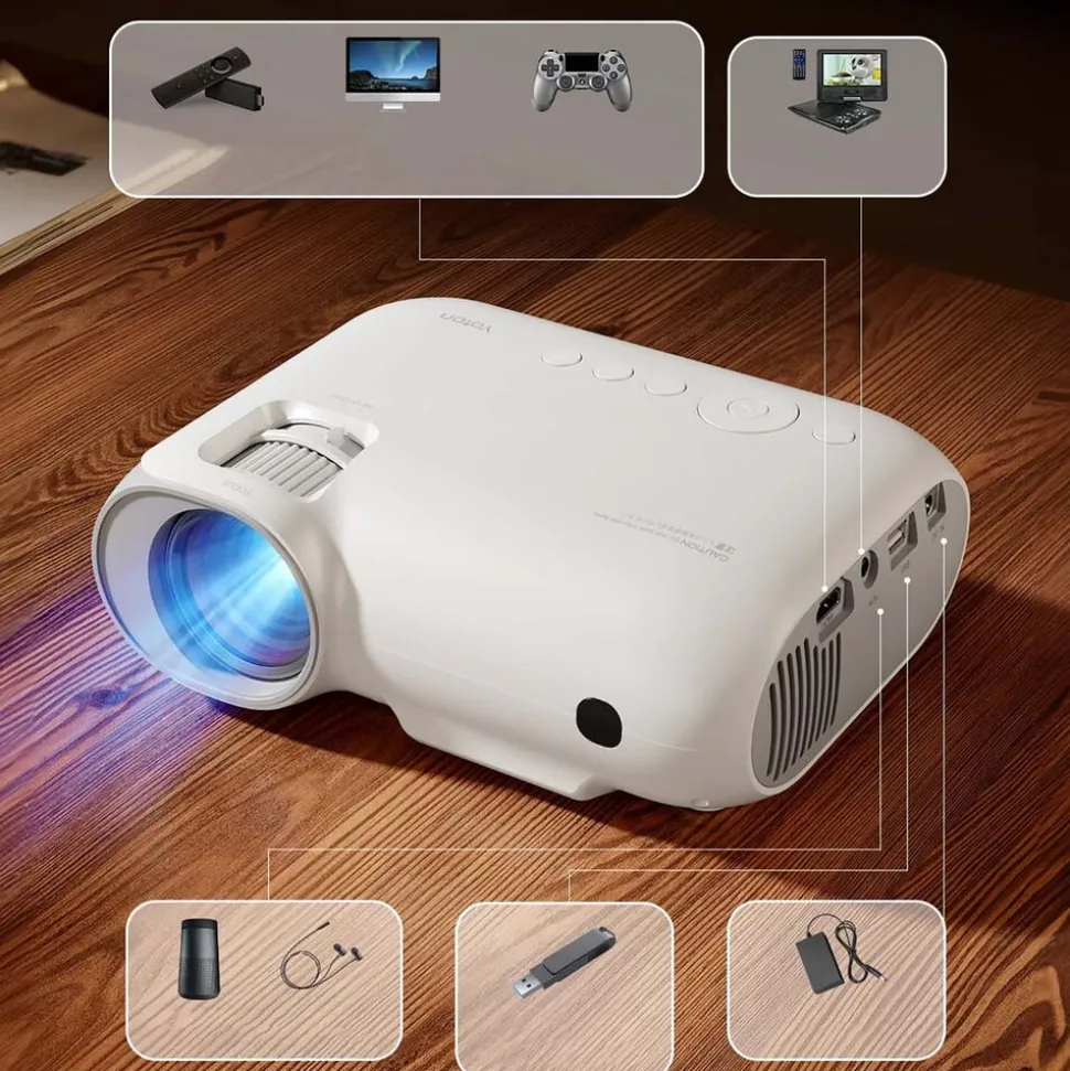 Przenośny projektor Yoton Y7, Full HD, 220+ ANSI lumenów