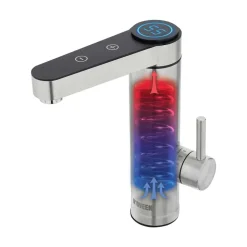 Przepływowy podgrzewacz wody Noveen IWH960 Inox, LED, 2 – 2,5 l/min