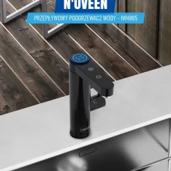 Przepływowy podgrzewacz wody Noveen IWH965 Inox, LED, 2 – 2,5 l/min