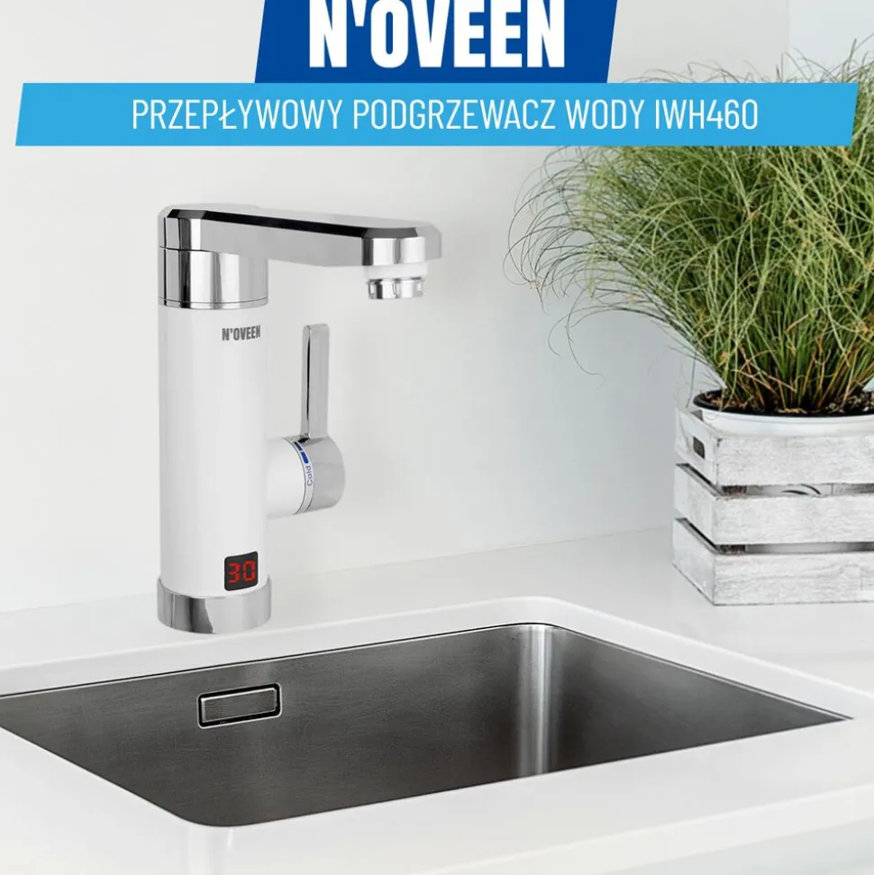 Przepływowy podgrzewacz wody NOVEEN IWH460, LED, 2 – 2,5 l/min