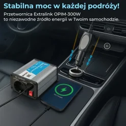 Przetwornica Extralink OPIM-300W, 300 W, modyfikowany sinus, moc szczytowa 600 W