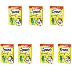 Przysmak dla kotów Dreamies Creamy Mega Pack, kocimiętka, ser, 84 x 10 g