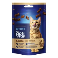 Przysmak dla kotów OptiVital Soft Bites, kaczka, 80 g