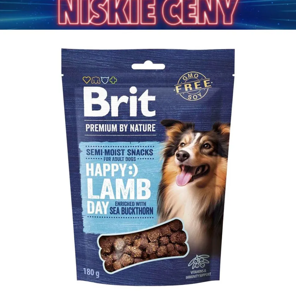 Przysmak dla psa Brit Premium By Nature, jagnięcina z rokitnikiem, 10 x 180 g