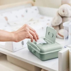 Pudełko na mokre chusteczki Rotho Tilo, 1,25 l, szałwiowe