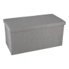 Puf ze schowkiem Smukee Home, 76 x 38 x 38 cm, szary