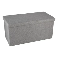Puf ze schowkiem Smukee Home, 76 x 38 x 38 cm, szary