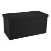 Puf ze schowkiem Smukee Home, 76 x 38 x 38 cm, czarny
