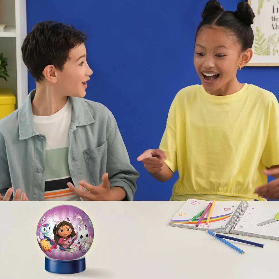 Puzzle Ravensburger Koci Domek Gabi, świecąca kula 3D, 75 elementów