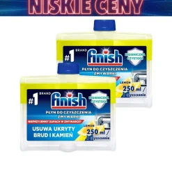 Płyn do czyszczenia zmywarki Finish Lemon, 2 x 250 ml