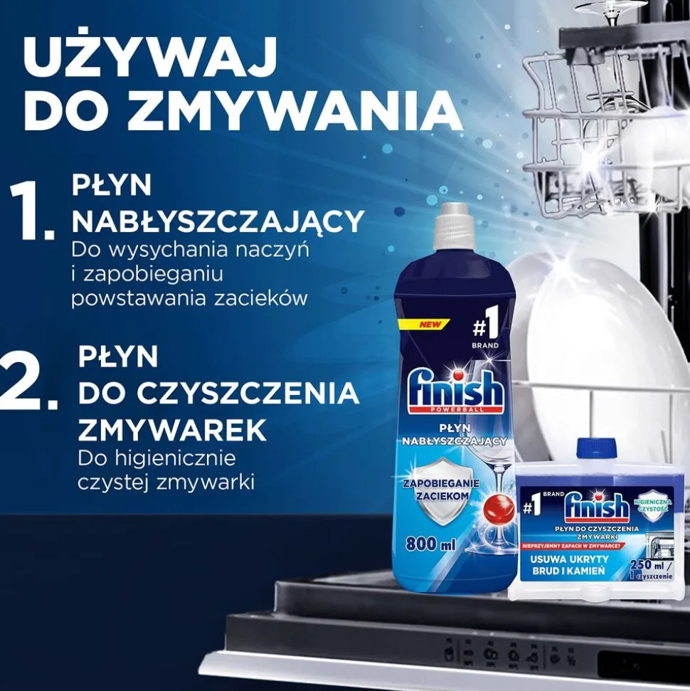 Płyn nabłyszczający do zmywarki Finish Shine&Protect, 800 ml
