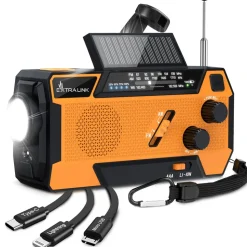 Radio na korbkę Extralink Power Ranger SR-4000, z powerbankiem i latarką