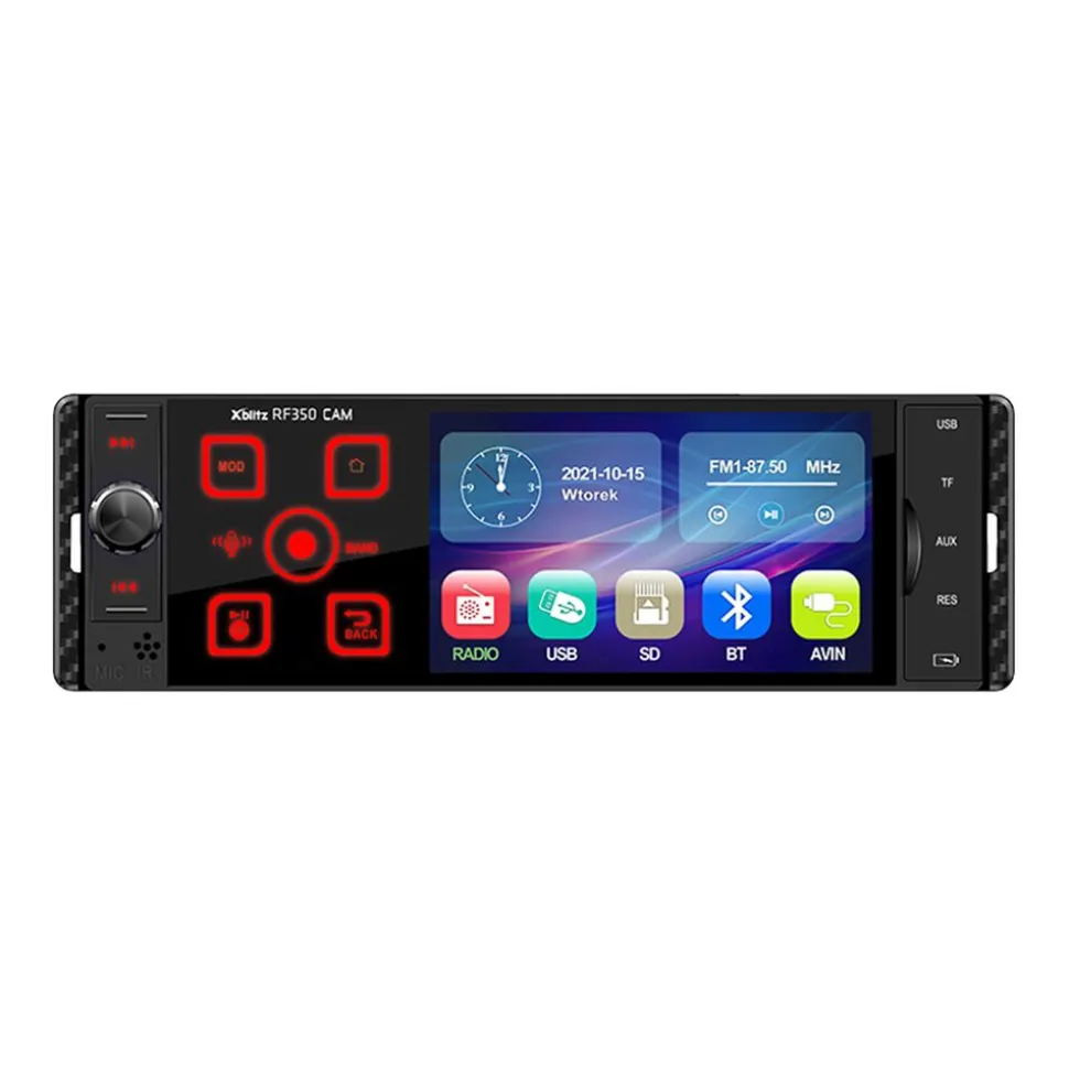 Radio samochodowe Xblitz RF350 CAM, z kamerą cofania, czarne