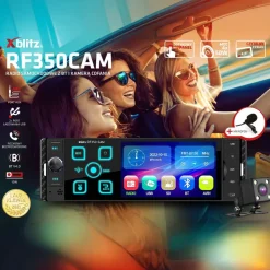 Radio samochodowe Xblitz RF350 CAM, z kamerą cofania, czarne