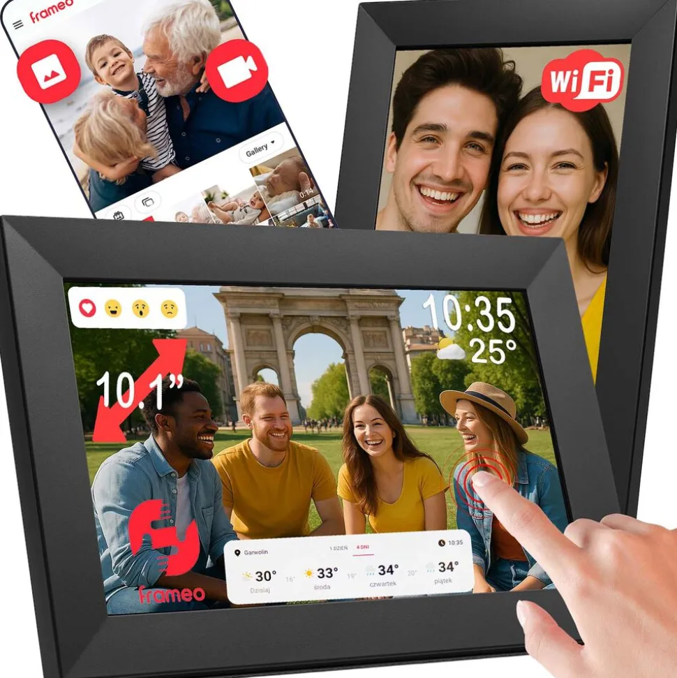 Ramka cyfrowa na zdjęcia Blow Frameo WiFi, 10,1', 16 GB, czarna
