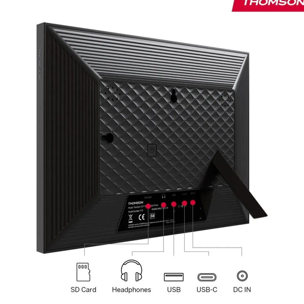 Ramka cyfrowa na zdjęcia Thomson F10, 10”, 32 GB, czarna