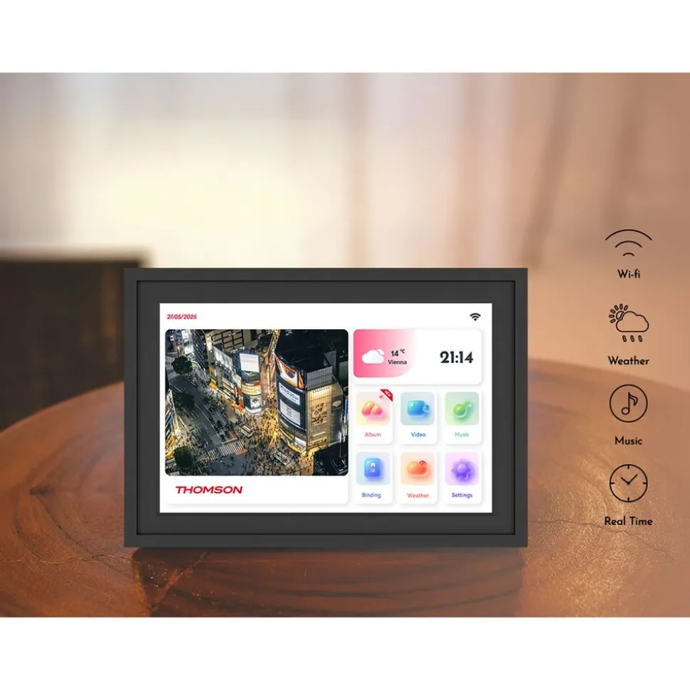 Ramka cyfrowa na zdjęcia Thomson F10, 10”, 32 GB, czarna