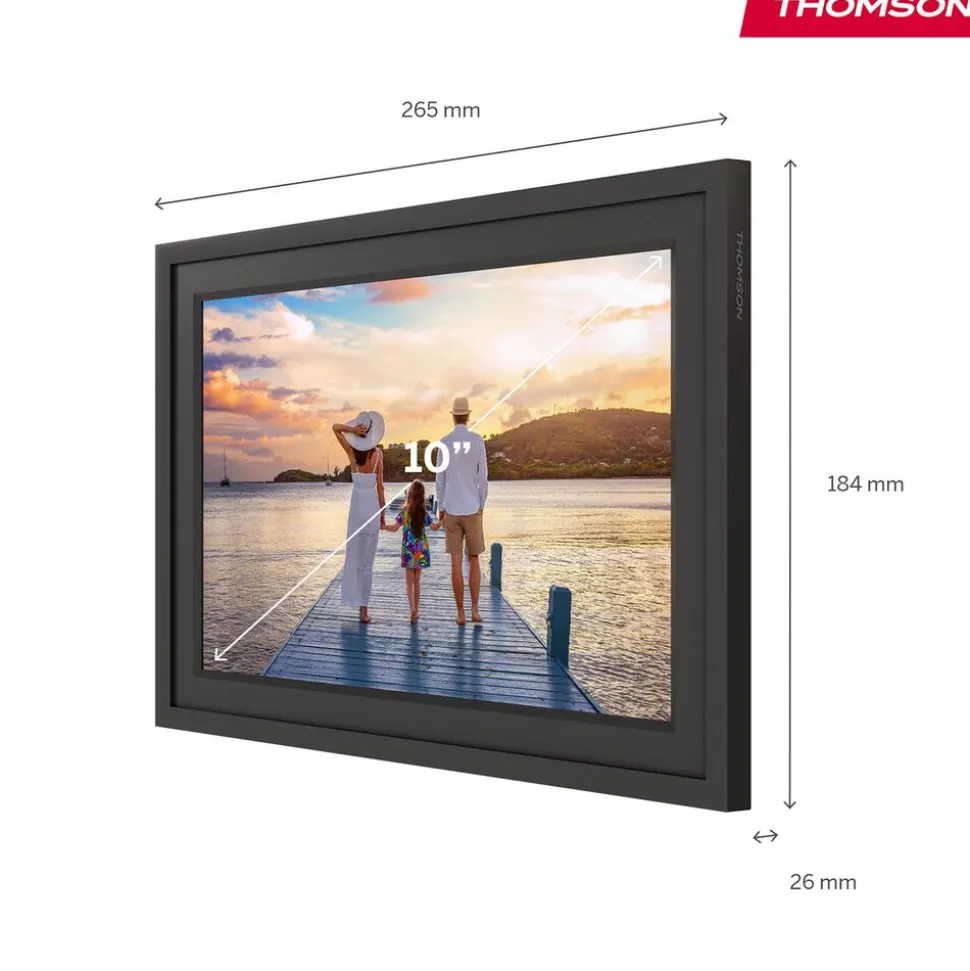 Ramka cyfrowa na zdjęcia Thomson F10, 10”, 32 GB, czarna