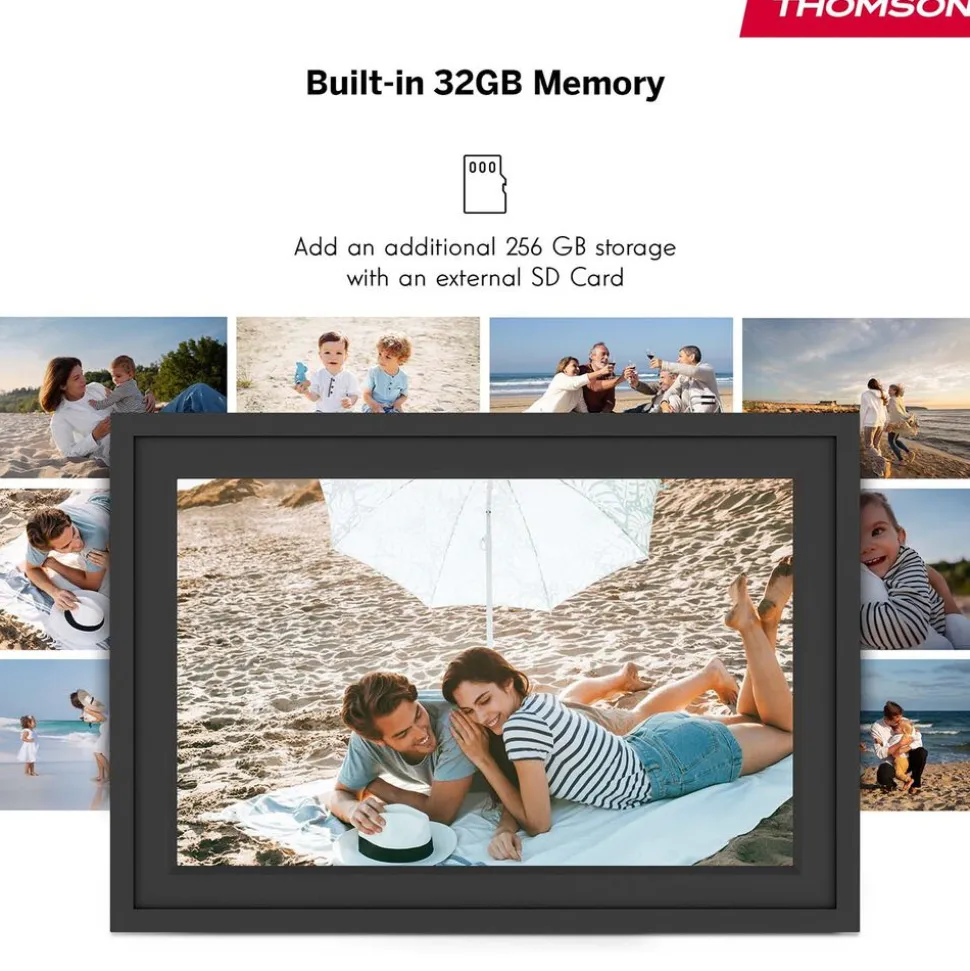 Ramka cyfrowa na zdjęcia Thomson F10, 10”, 32 GB, czarna