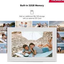Ramka cyfrowa na zdjęcia Thomson F10W, 10”, 32 GB, biała